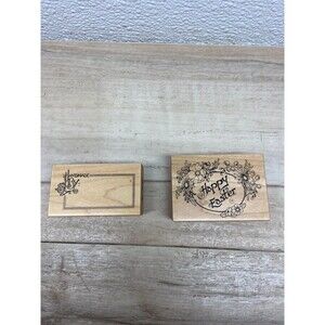 Petaluma Set Of 2 Wood Mounted Rubber Stamps